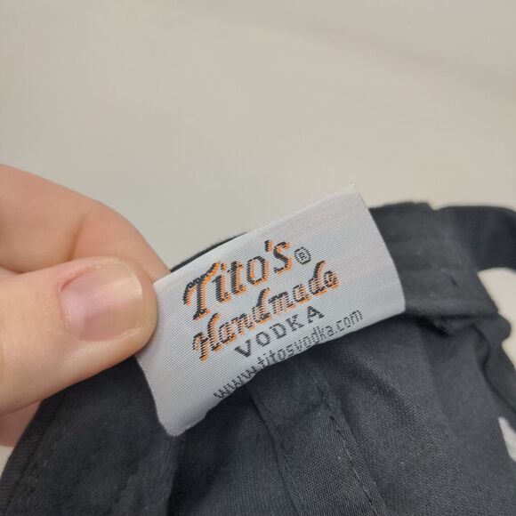 Tito's Handmade Vodka Men's Slideback Hat Black Embroidered Logo Austin Texas - Picture 12 of 12